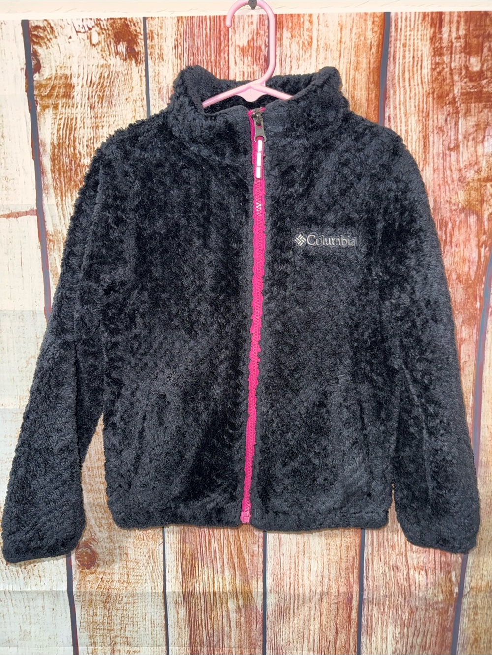 Columbia Girls size XS 6/6X Black Fireside Sherpa Jacket